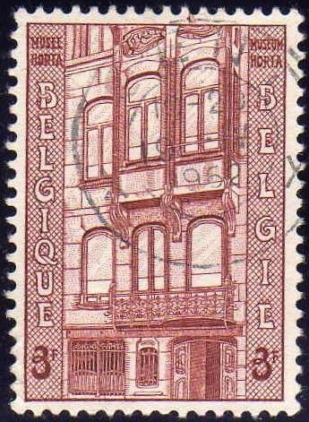 z vendido Belgica 1962 Scott 577 Edificio Museo Baron Victor Horta 3fr usado 